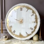 Elegant Snow White The luxury Resinart Large Resin Wall Clock (27 Inches)