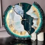 Forest Green Feather The luxury Resinart Resin Large Wall Clock(27 Inches)